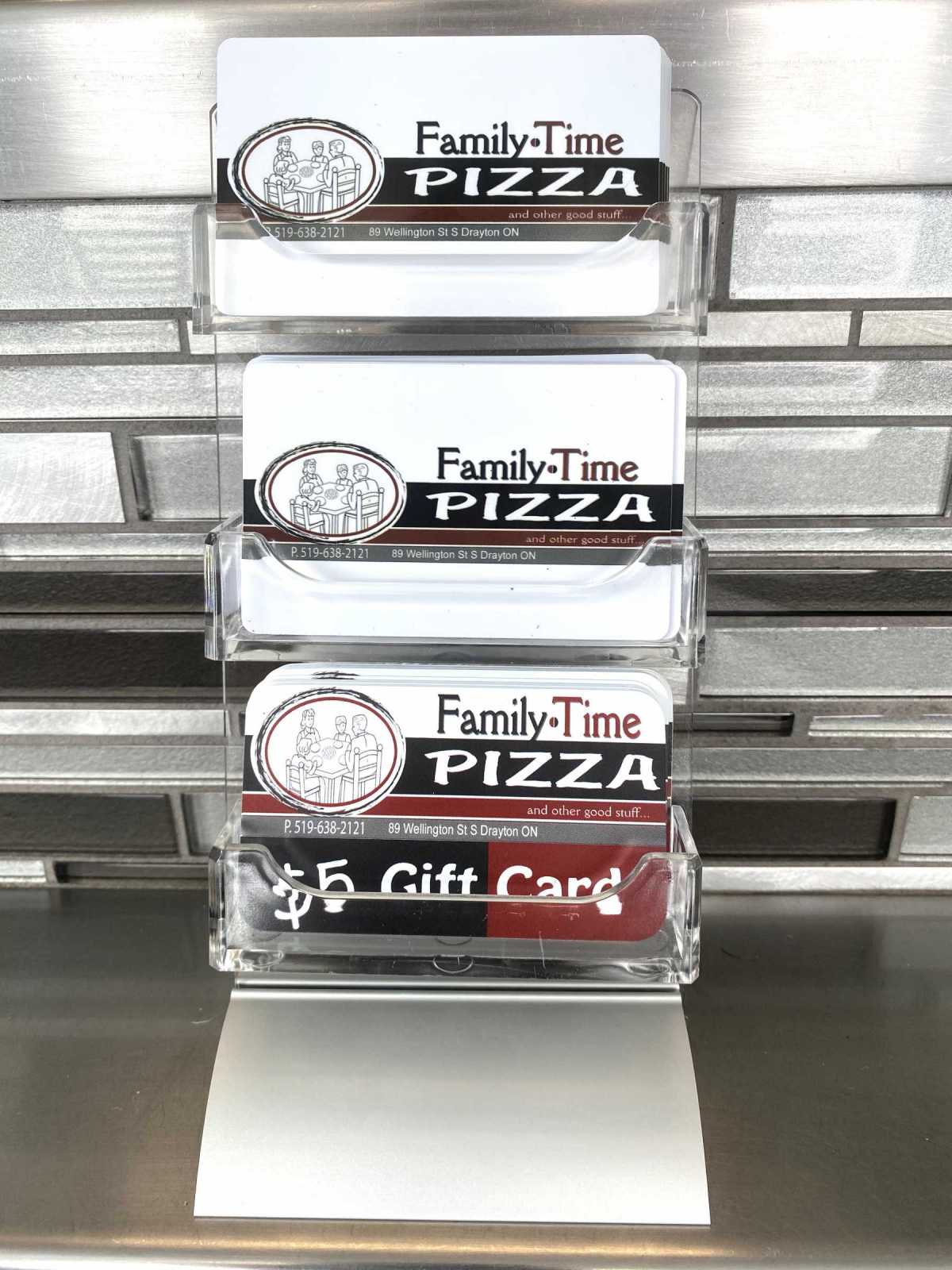 Loadable Gift Cards at Family Time Pizza